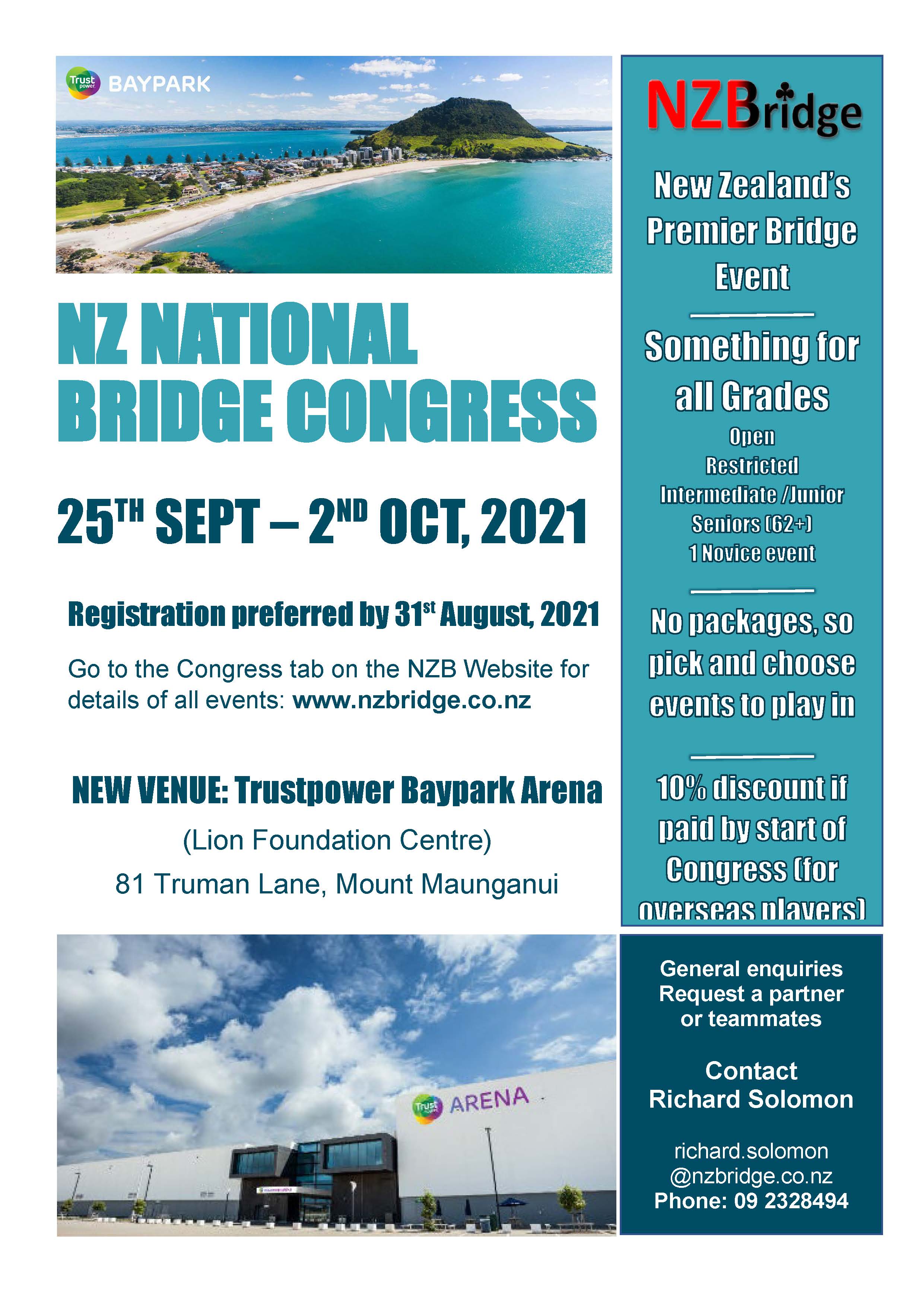 Australian Bridge Federation » 2021 NZ National Bridge Congress
