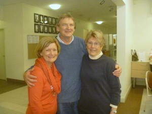 Kate Boston and Murray Webber with the tournament organiser Kitty George